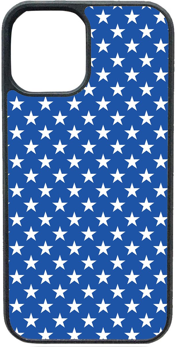 Telefoonhoesje - BLAUW WITTE STERREN - Iphone 15 Plus