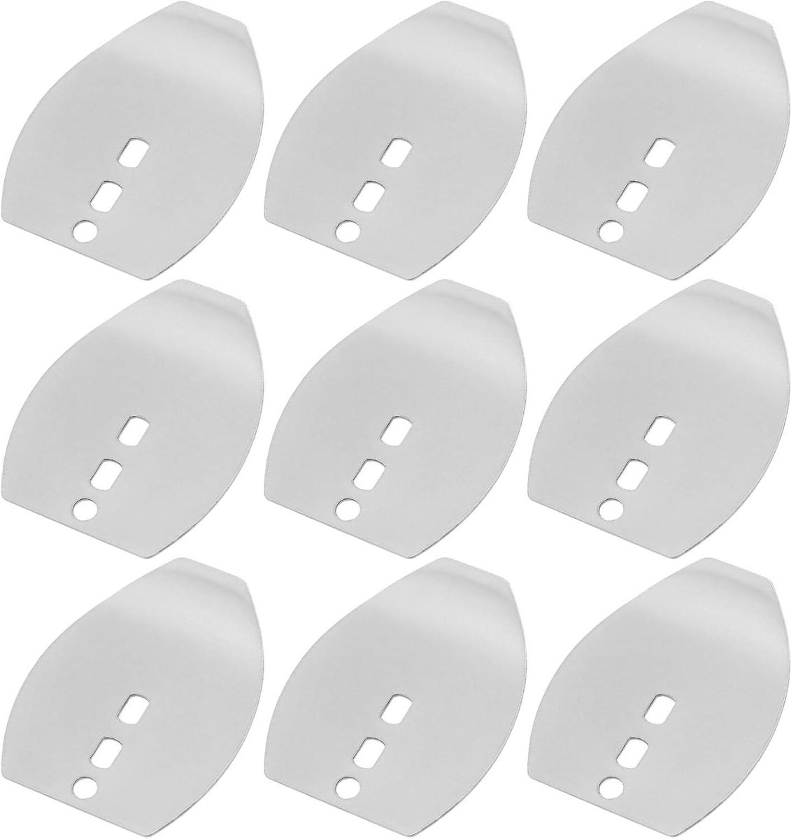 Allecto Plus - RVS Zwem Jig Dancer Blades voor Vissers - 50 stuks - Zoetwater Zoutwater Vissen