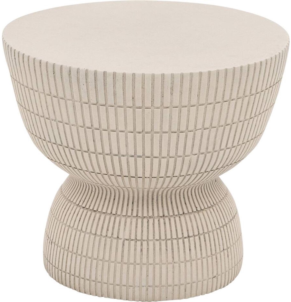 Goossens Bereta Bijzettafel - Beton - 40 x 35 x 40 cm - Rond