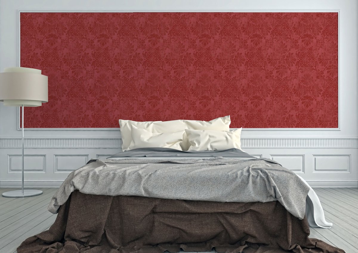 Barok Behang 329873 | Rood Roze Behang | Vliesbehang | Bijzonder geschikt voor de Slaapkamer, Kinderkamer en Hal | 32987-3 | Ontdek Nu Bij Bricoflor