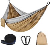 Hamacs de camping Plein air, capacité de charge de 300 kg (300 x 200 cm), hamac de voyage portable ultraléger simple ou double, hamac de Garden, de plage, double, en nylon parachute respirant