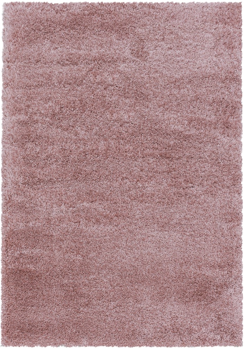 Extra hoogpolig shaggy vloerkleed Fluffy - roze - 120x170 cm