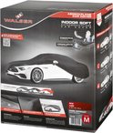Doos van een grijze Walser Indoor Stretch Plus autoverdek voor personenauto's, maat M.
