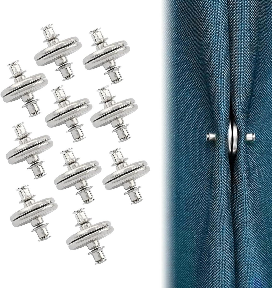 10 paar magneten voor gordijnen - ronde gordijnhouders 17 mm - voorkomt lichtlekkage - decoratieve gordijnmagneten.