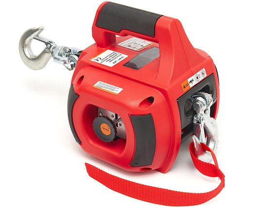 Perceuse portative à treuil, palan et palan de traction HBM, puissance de 225 kg, rouge