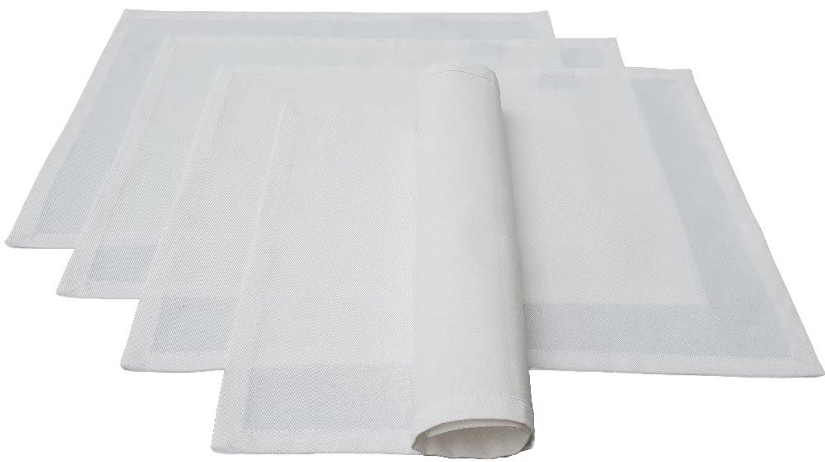 Ibenzoa® Set van 4 Luxe Katoenen Placemats in Keuze Kleur en Maat voor Elke Gelegenheid