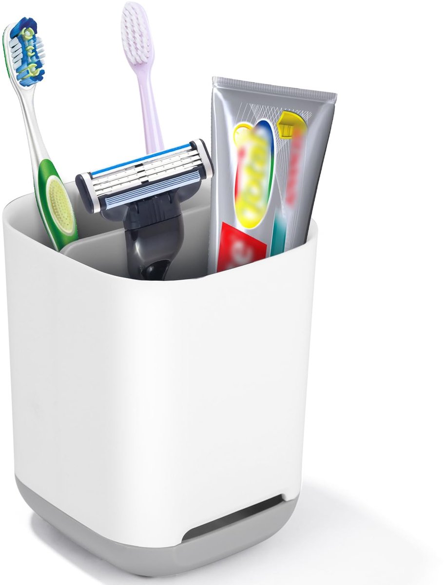 Ibenzoa® Tandenborstelhouder met Multifunctionele Opbergruimte en Antislip Eigenschappen voor Badkamer
