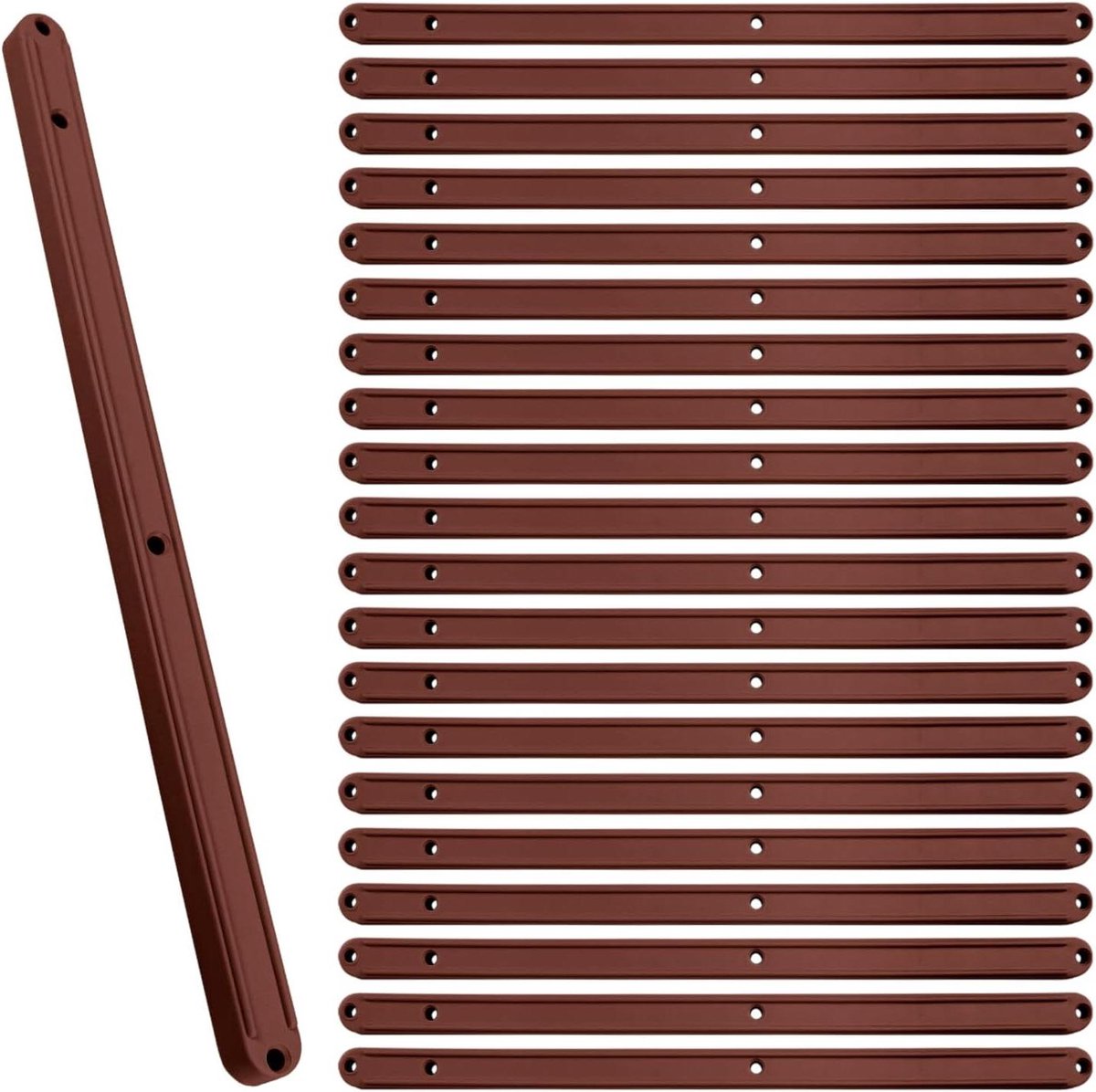 10 Paar Ladegeleiders 300mm Vervangende Lade Runners Witte Plastic Ladegeleiders Keukenkast Lade Rails voor Keuken Slaapkamer in Groefladen (Bruin)