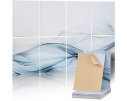 8-Pack Akoestische Panelen, 1200x800x10 mm, Geluidsabsorberende Wandpanelen met Zelfklevende Achterkant, Ideaal voor Thuis, Kantoor, Studio, Speelkamer, Theater, met Zijden Motief