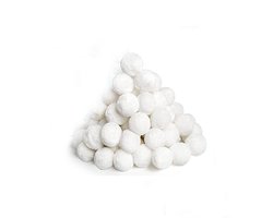 Zandfilter zwembadfilterballen - Herbruikbare zwembadzandfilterballen - Hoog rendement zwembadvezelfilterballen - Blauwe zwembadfiltermediaballen - 800 g - Wit