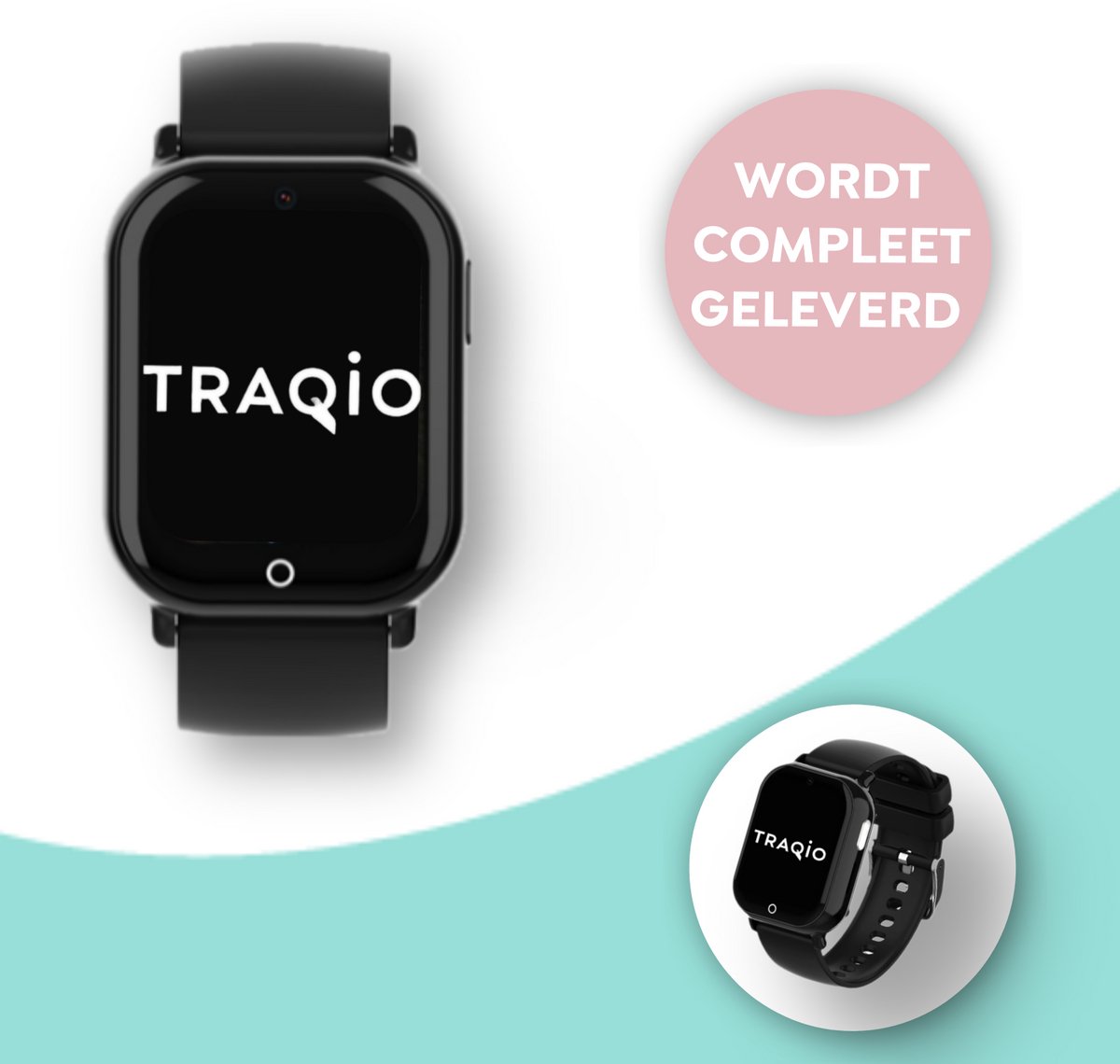 Traqio TRQ04 - GPS horloge kinderen - gps horloge kind - kinderhorloge bellen - gps tracker kinderhorloge - kinderhorloge met gps - kinderhorloge - Kinder smartwatch GPS - GPS horloge school