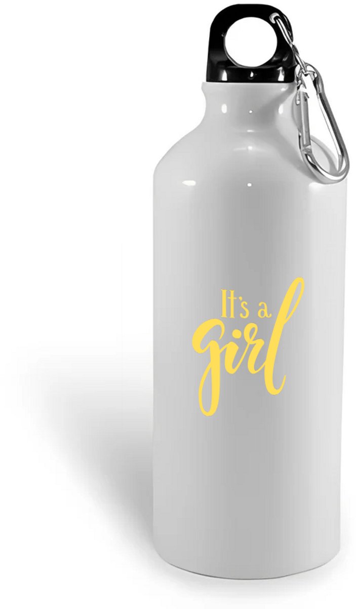 Hacebo® - It's a girl waterfles - It's a girl - Baby's - Meisje geboorte cadeau - Geboorte meisje cadeau - it's a girl kraam cadeau - Cadeau pakket - babyshower - baby - cadeau - kado - geschenk - gift - water fles - 400ML