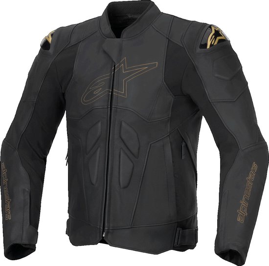 Alpinestars Dusk Zwart Laser Leren Motorjas - Maat 56 - Jas