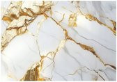WALLARENA - Fotobehang - 200x140 cm - marmer goud met glamour voor slaapkamer en salon