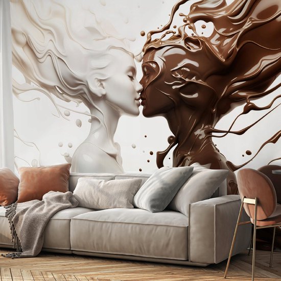 WALLARENA - Fotobehang - 250x175 cm - abstract vrouw slaapkamer woonkamer vliesbehang