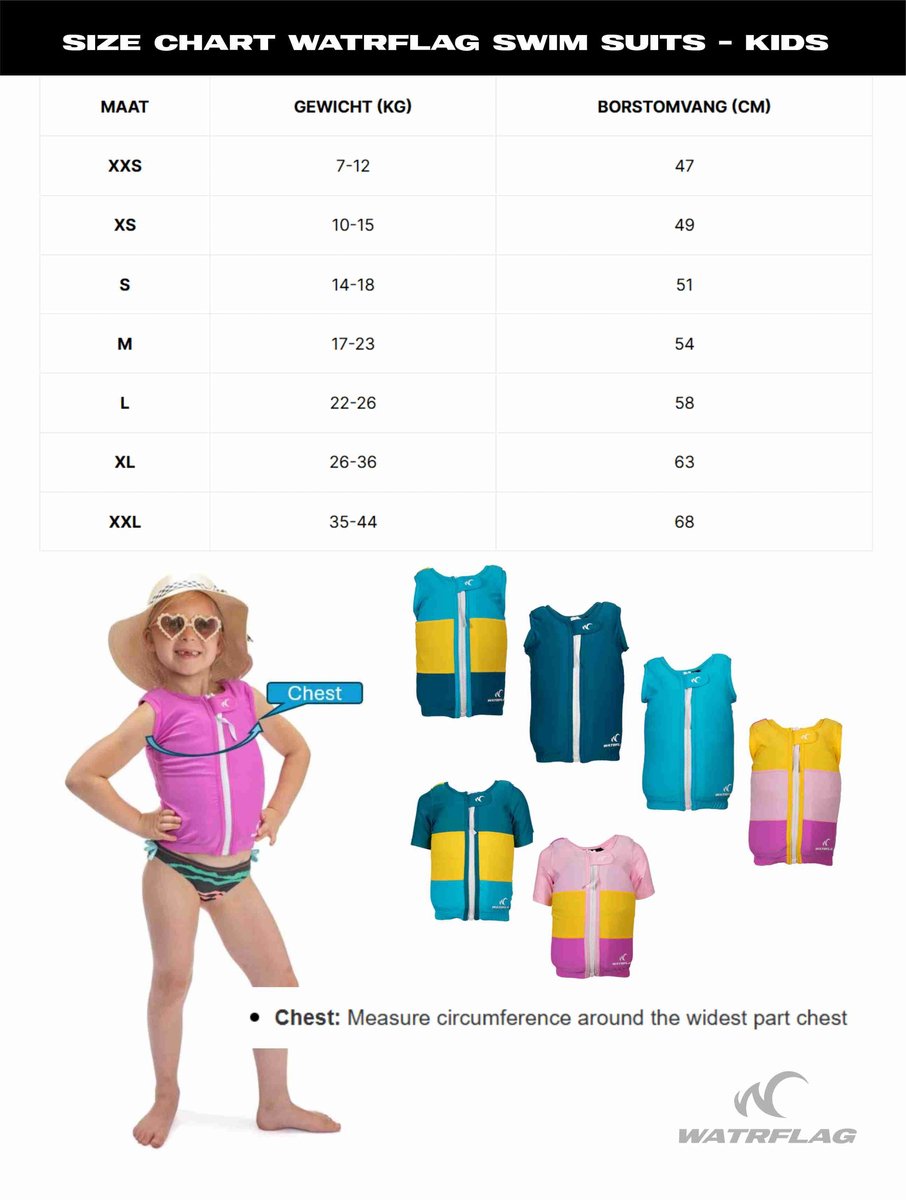 Watrflag swim suit Cannes Kids multicolour - zwemvest / drijfvest voor kinderen — afbeelding 4