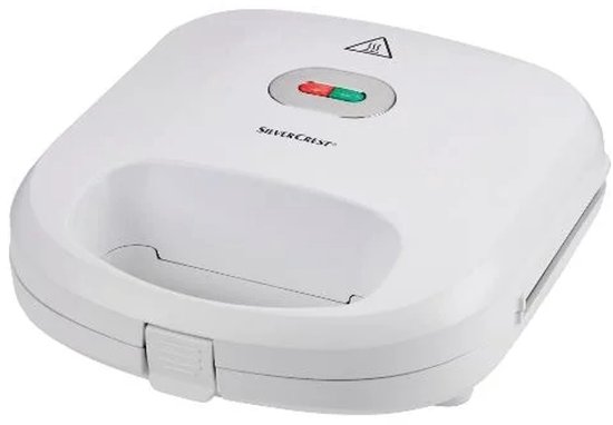 SILVERCREST® KITCHEN TOOLS Wafelijzer - Wafelmaker - Vermogen: 750 W - Belgische wafels, motiefwafels of donuts - Platen met hoogwaardige antiaanbaklaag - Baklampje met indicatielampje - Wit