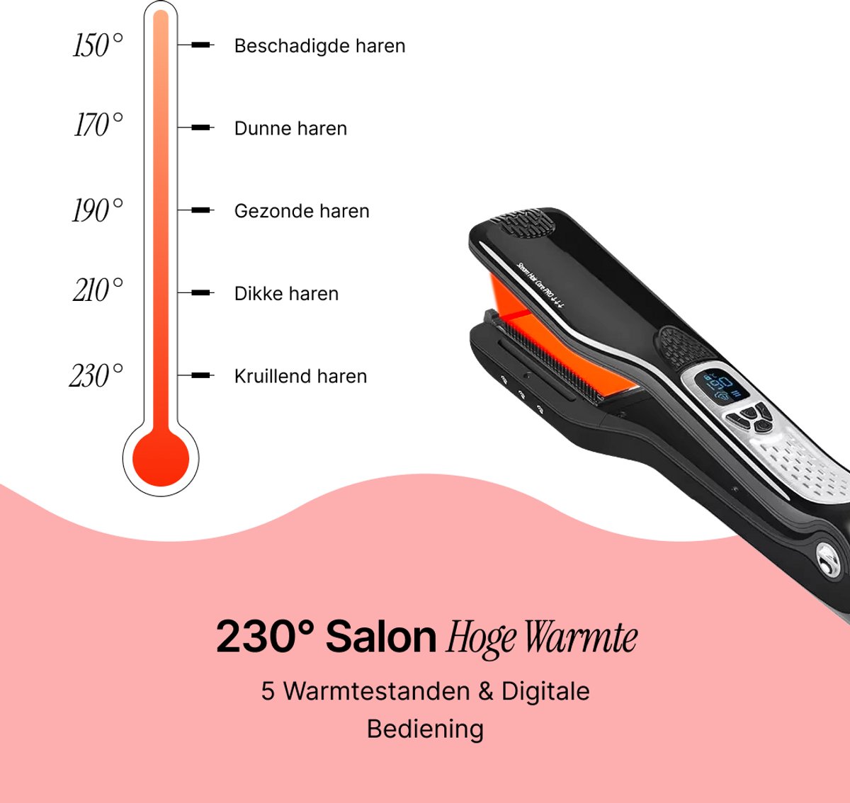 BALORS® Professionele Stoom Stijltang 5 in 1 met Stoomtechnologie - afbeelding 3