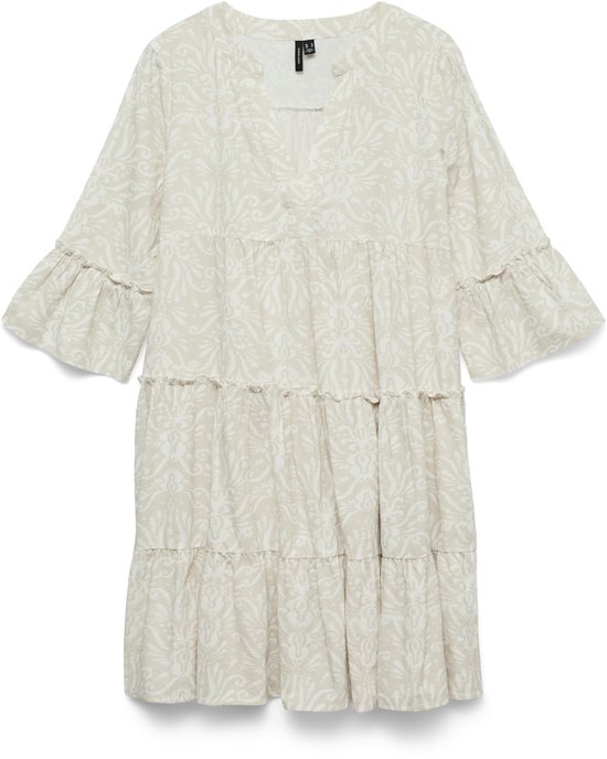 VERO MODA - VMDICTHE 3/4 TUNIC WVN GA - Dames - Mini jurken