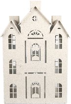 Clayre & Eef Decoratie Beeld Huis 26x16x40 cm Beige Metaal
