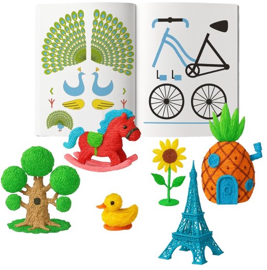 Goodz4All Filament PLA de 50 mètres avec recharge d' Boek de filaments pour stylo 3D