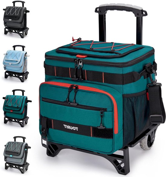 Odoland Koelbox Op Wielen - Lekvrije Rollende Koeltas Met All-Terrain Kar Voor Camping, Strand En Picknick