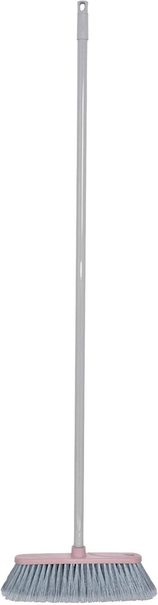 Bezem met steel WPC reSTART - kamerbezem voor het vegen van vuil - huishoudelijke bezem - veegbezem 31 cm breed (heidekleur)