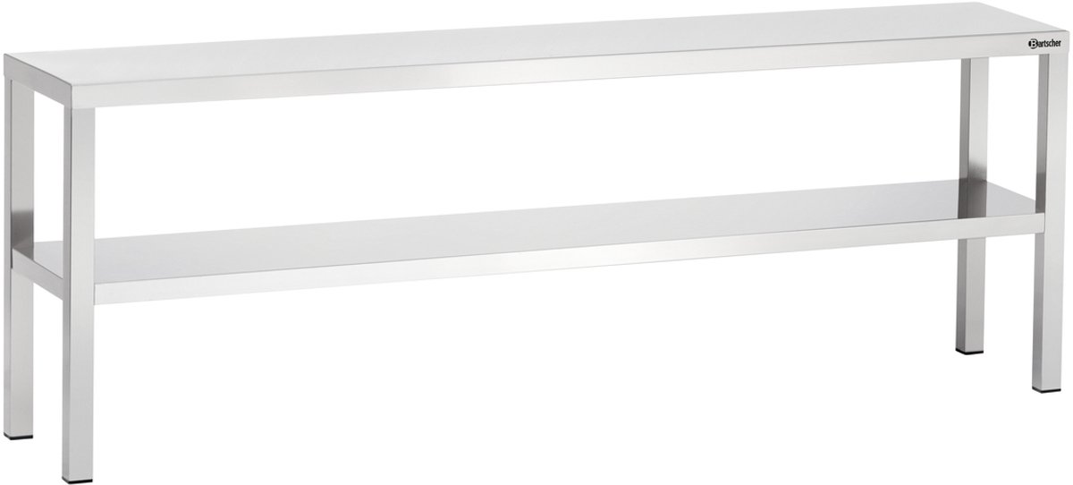 Etagere RVS Dubbel, B 2000mm
