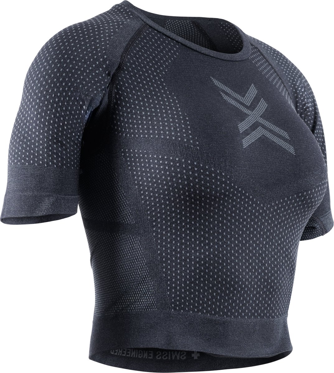 X-Bionic Xceed Run Crop Top Dames X Black/Rhino Grey - Maat S