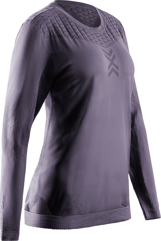 Foto: X bionic women s x ential shirt met lange mouwen temperatuurregulerend ademend zweetafvoerend comfortabele pasvorm voor sport outdoor vrije tijd lavendel m