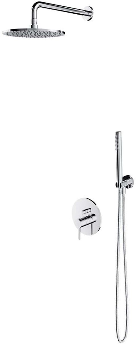 OMNIRES Y - Doucheset met inbouwkraan, met inbouwdeel, diameter 25 cm, chroom SYSY22XCR