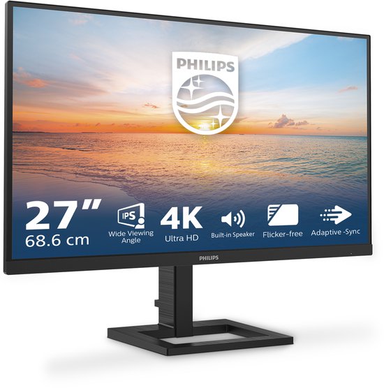 Philips 27E1N1800AE/00 écran d'ordinateur 68 cm (27") 3840 x 2160 pixels 4K Ultra HD LED Zwart