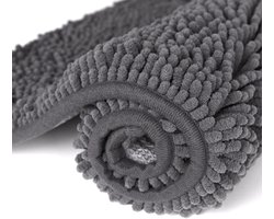 HOMEK Chenille badmat, 75 x 150 cm Absorberende en antislip badmat voor de badkamer, zachte chenille badmat, wasbare douchemat voor douche, badkuipen en toiletdecoratie
