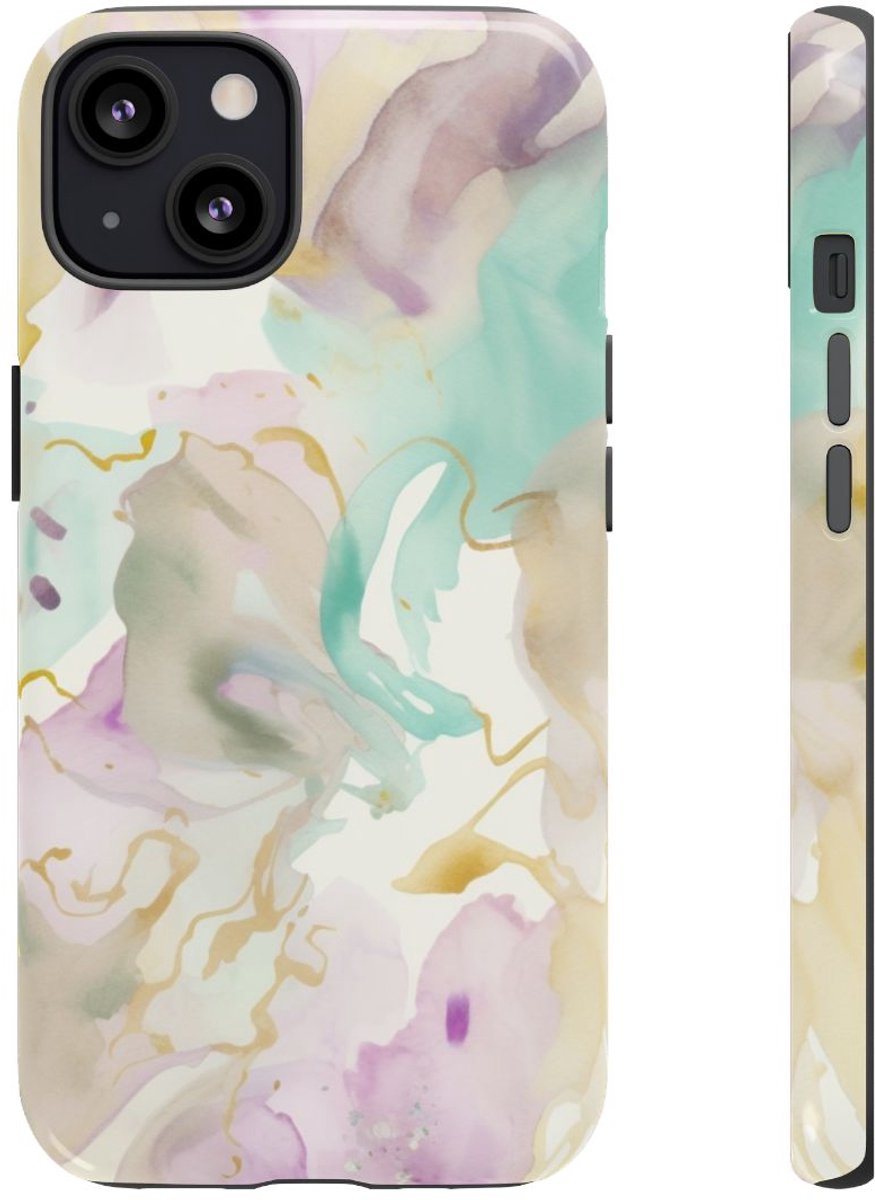 Zachte Waterverf Abstract Fluid Design – Telefoonhoesje Geschikt voor iPhone 13