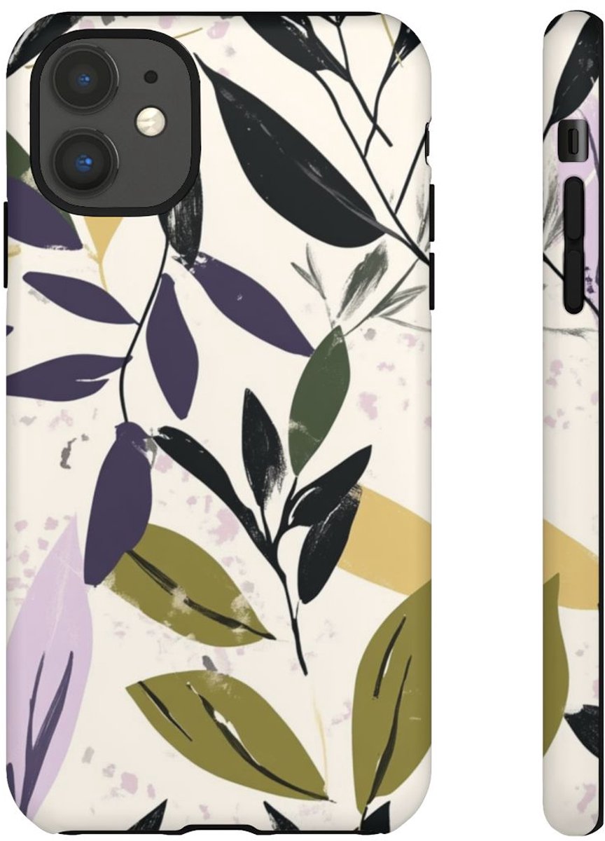 Gestileerd Botanisch Bladerenpatroon – Telefoonhoesje Geschikt voor iPhone 11