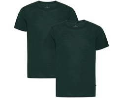 DANISH ENDURANCE 100% Merino Wol Thermo T-shirt - voor Heren - Donkergroen - 2 pack - Maat L