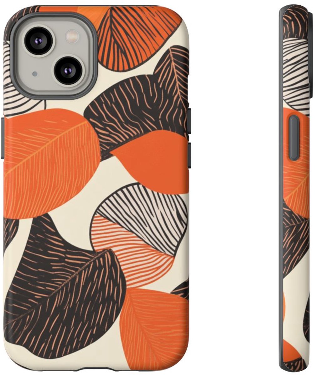 Abstract Herfstbladeren Patroon – Telefoonhoesje Geschikt voor iPhone 14