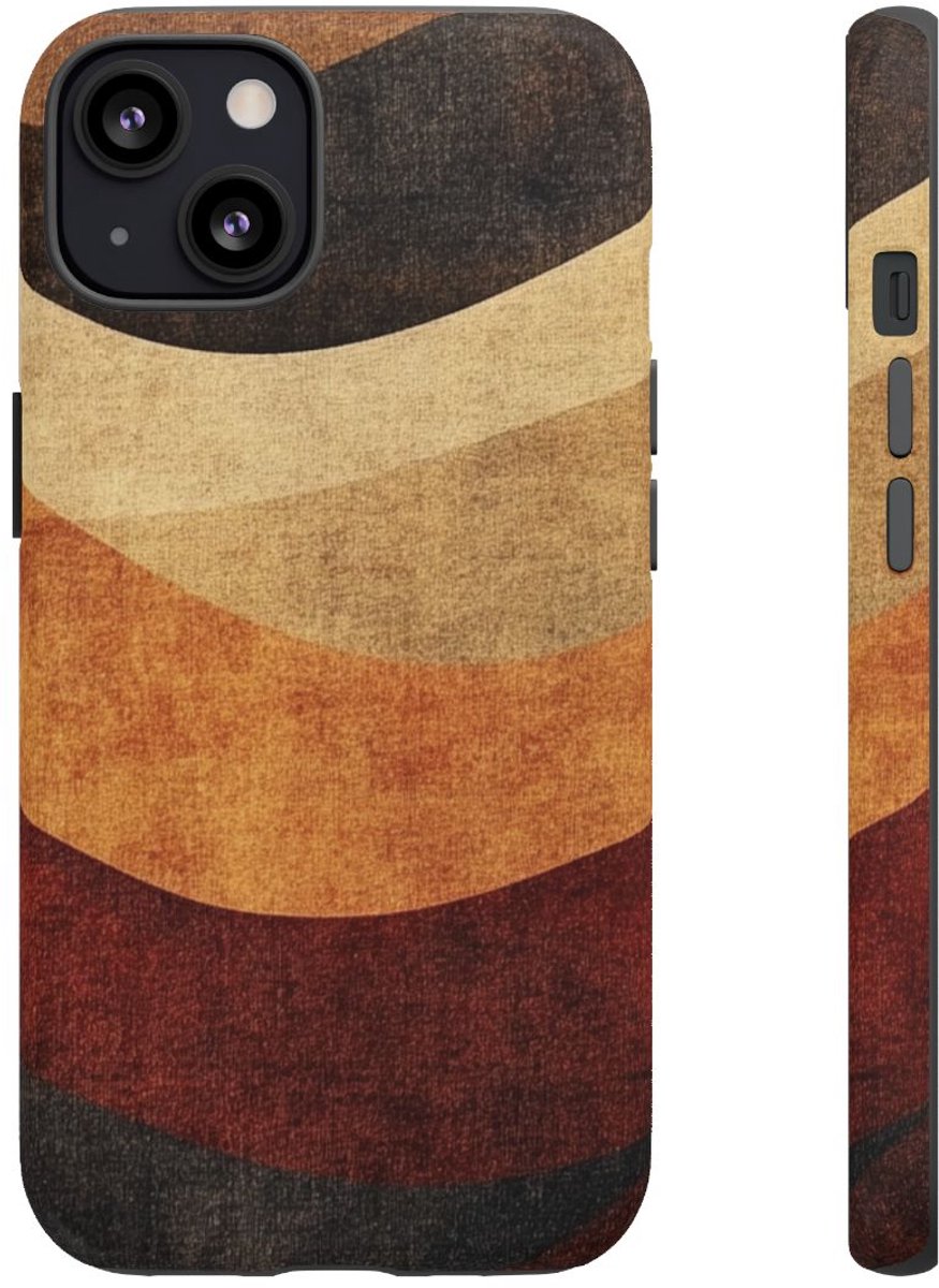 Warme Abstracte Golfpatronen – Telefoonhoesje Geschikt voor iPhone 13