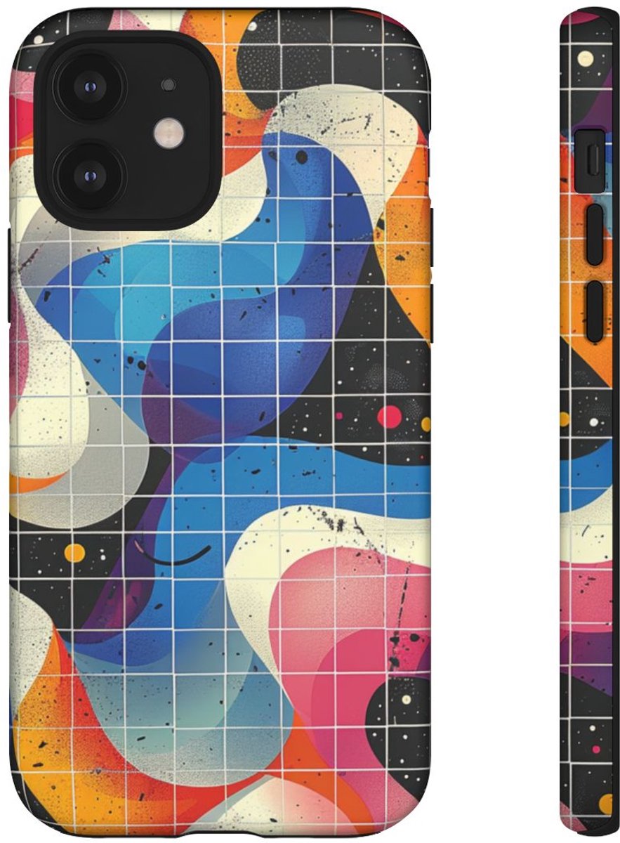 Kleurrijk Abstract Golvend Patroon – Telefoonhoesje Geschikt voor iPhone 12