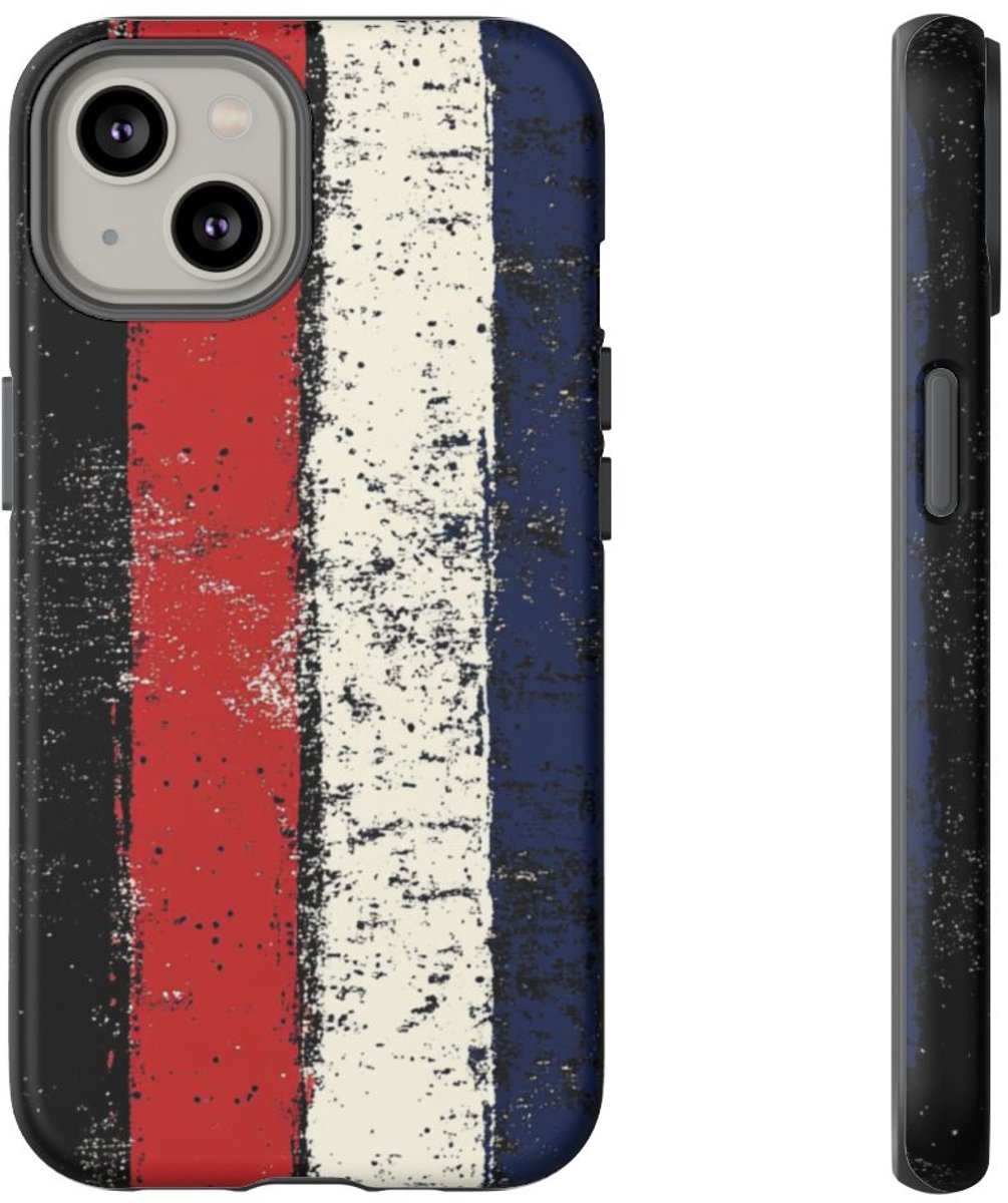 Verweerde Verticale Strepen Patroon – Telefoonhoesje Geschikt voor iPhone 14