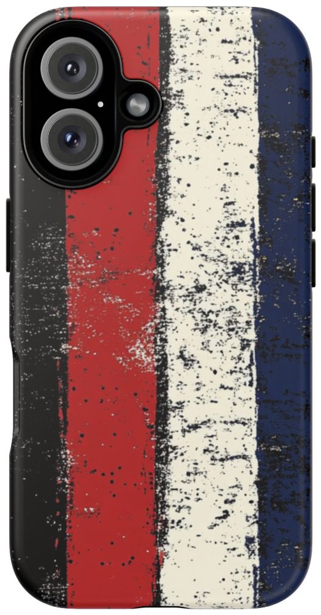 Verweerde Verticale Strepen Patroon – Telefoonhoesje Geschikt voor iPhone 16