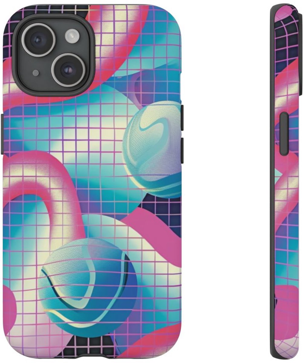 Abstract 3D Geometrisch Patroon – Telefoonhoesje Geschikt voor iPhone 15
