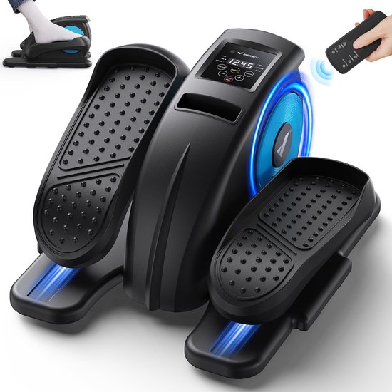 Afbeelding van MERACH Mini Crosstrainer 12 Niveaus Zwart met Review -