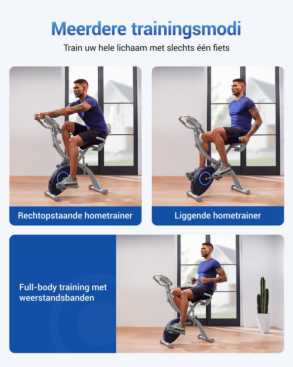 MERACH Opvouwbare Hometrainer met 16 Niveaus Magnetische - afbeelding 3