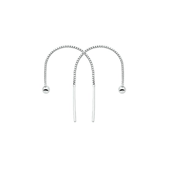 GLAMS - Boucles d'oreille longues - Argent