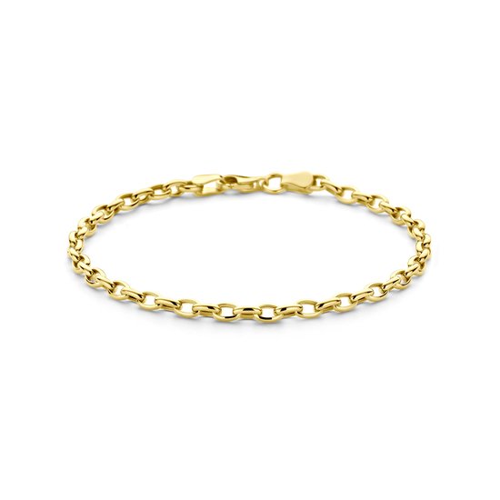 SPARKLE14 - Bracelet Maille Forçat 3,5 mm 18,5 cm - Or