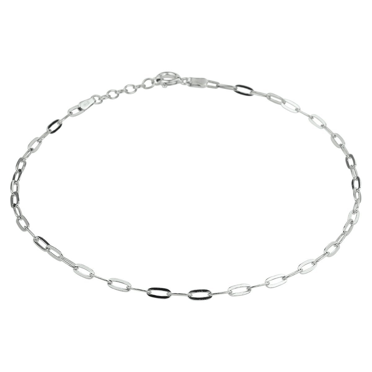 Glams enkelbandje anker 2,4 mm 24 + 2 cm - Zilver