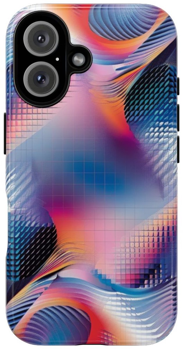 Kleurrijk Abstract Geometrisch Patroon – Telefoonhoesje Geschikt voor iPhone 16