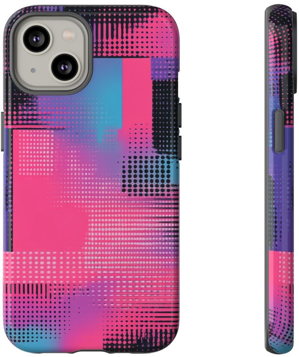 Vrolijk Abstract Geometrisch Patroon – Telefoonhoesje Geschikt voor iPhone 14