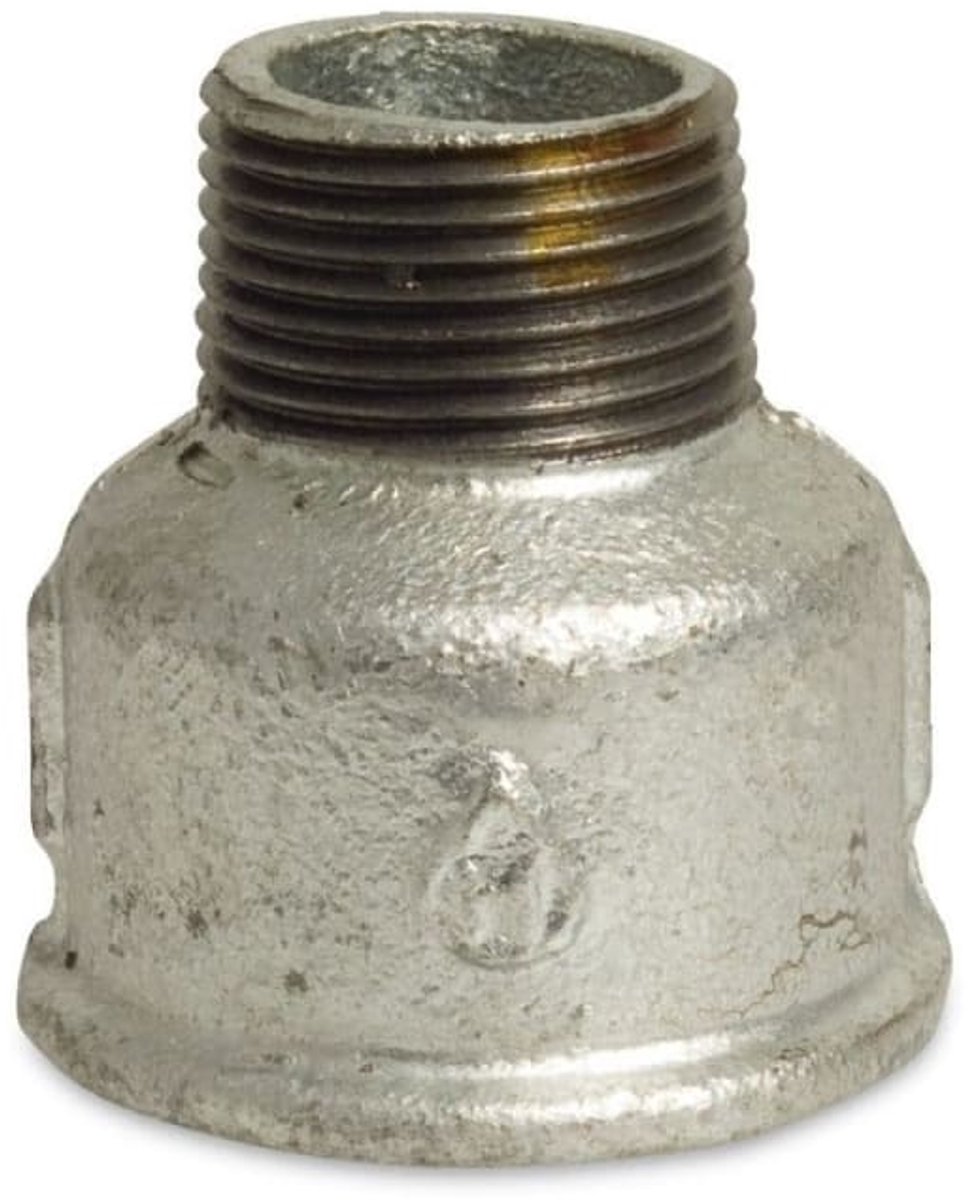 Tempergiet Reductiemof 1" IG x 3/4" AG - Draadfitting Verzinkt